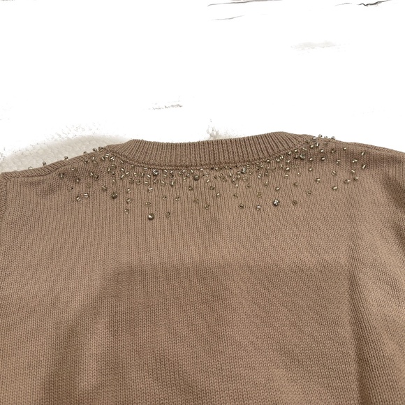 Zara cropped sequins tan women's M - Picture 3 of 3